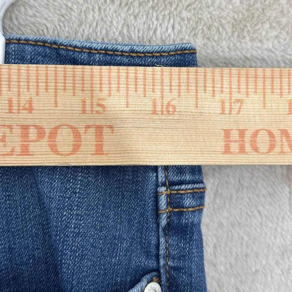 Gloria Vanderbilt Jeans Womens 12 Blue High Rise Crop Slimming Stretch Denim